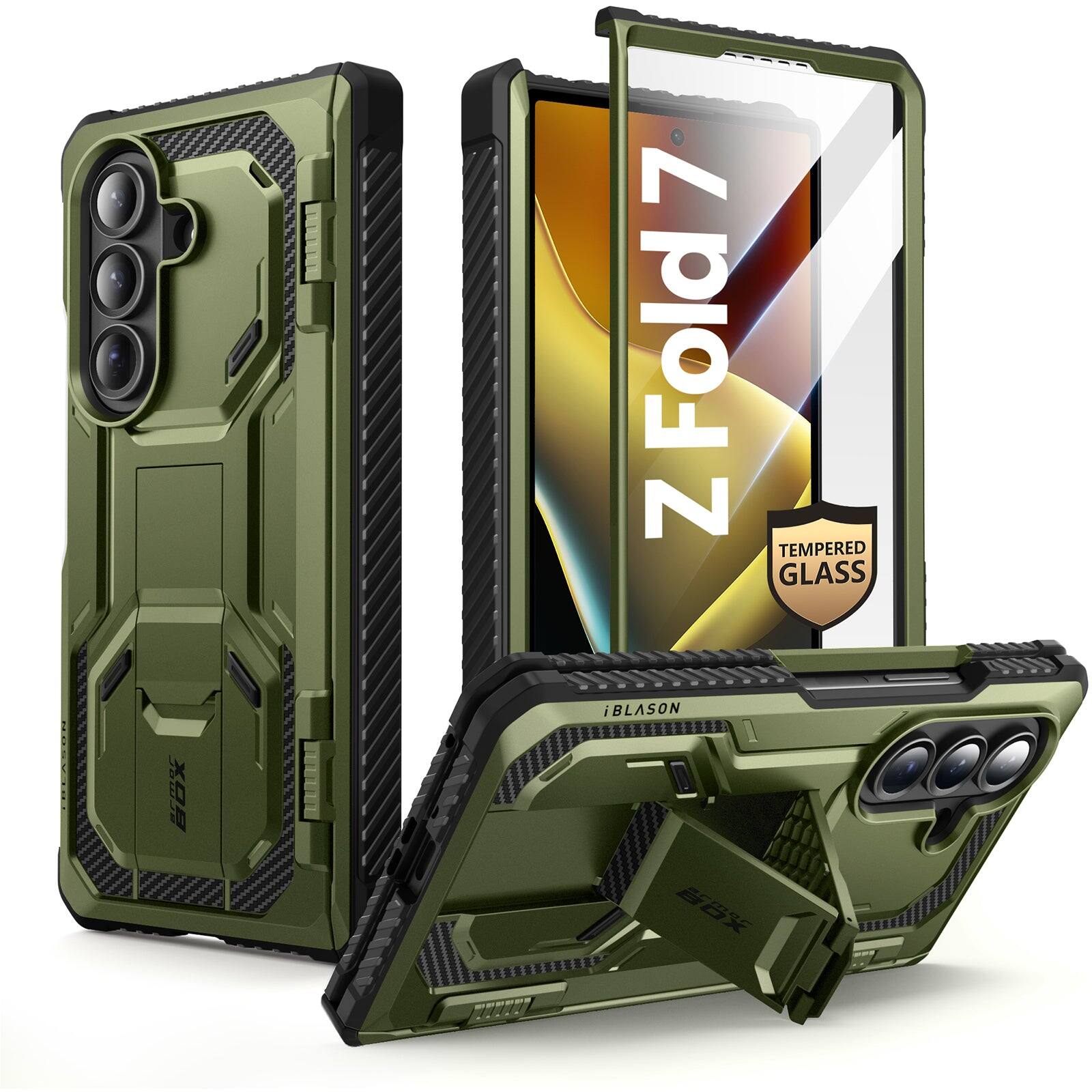 i Blason Armorbox Case for Samsung Z Fold7 – Kickstand, Screen ...