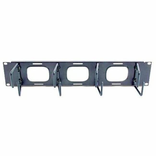 APC - Horizontal Cable Organizer 2U w/pass through holes - Cable Manager - 2U Rack Height - 1 Each - Black