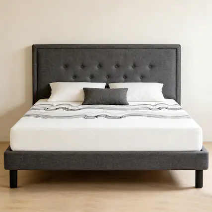 Front. Hunkstar - 12" Memory Foam Size Mattress-Made in Japan, Ultra-Breathable & Sterilizing, 7-Zone Pressure Relief, Medium Firm Support - KING/White.