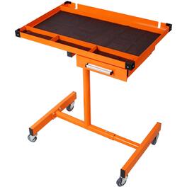 Boyel Living - Adjustable Height Mobile Work Table 34 to 4775 Inches 220LB Capacity With Drawer - Orange