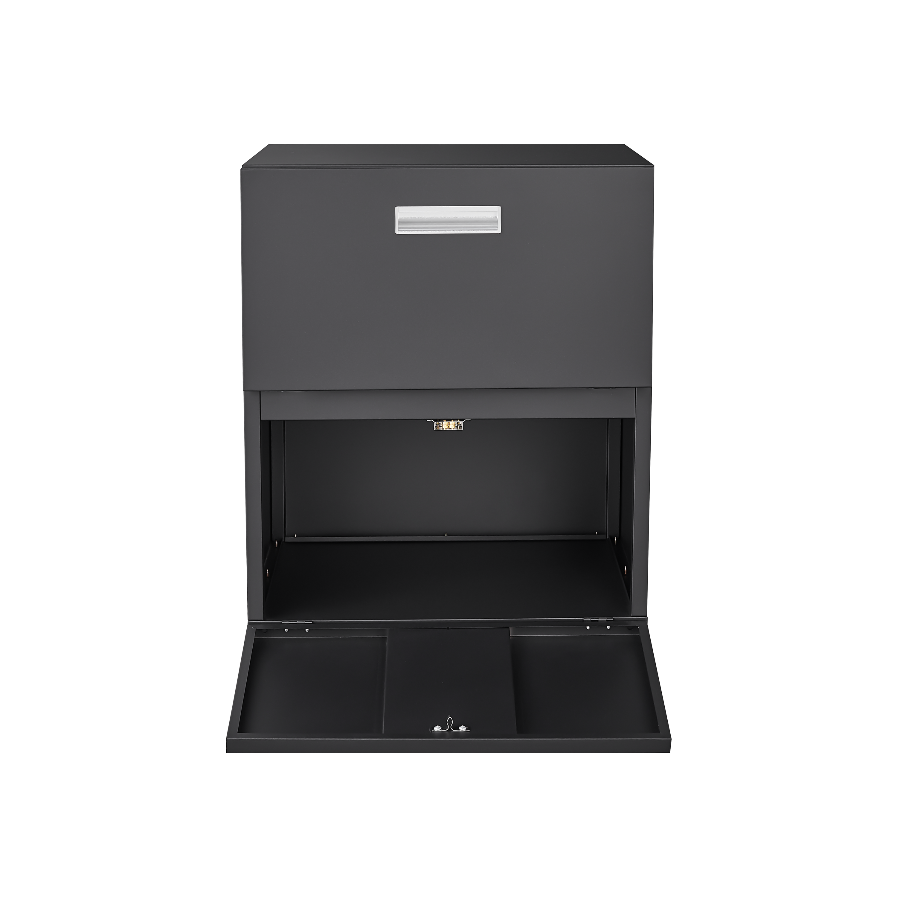 Alt View 6. Spaco - Black Steel Copier Printer Stand, 2-Door Locking Wheels  for Home Office - Black.