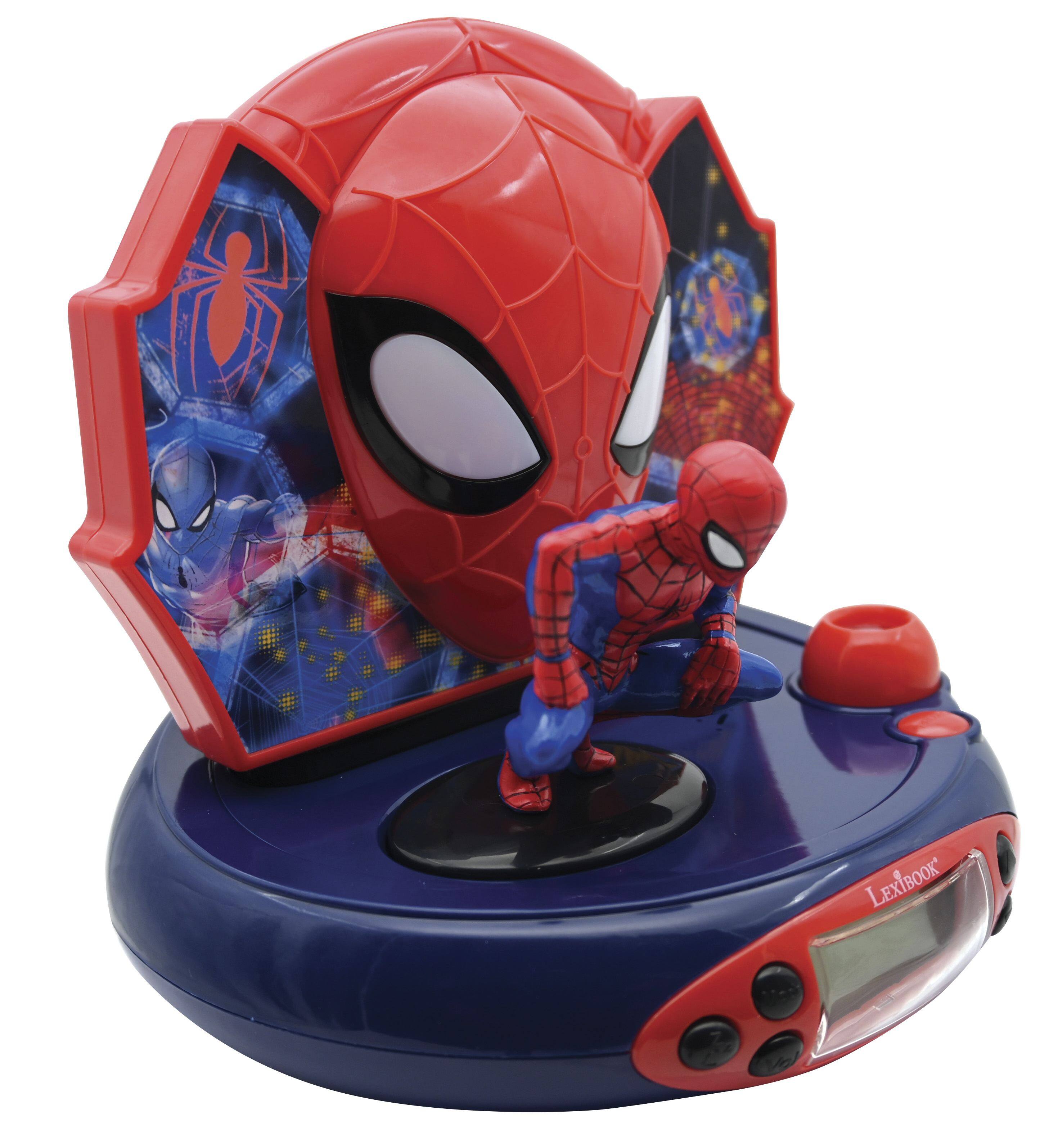 Alt View 4. Lexibook - Spider-Man 3D Projector Clock with Super Hero Sounds - RED.