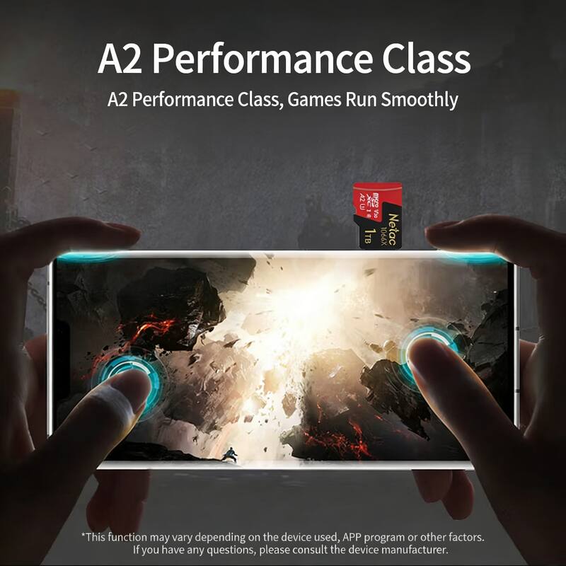 A2 Performance Class  
A2 Performance Class, Games Run Smoothly  

*This function may vary depending on the device used, APP program or other factors. If you have any questions, please consult the device manufacturer.