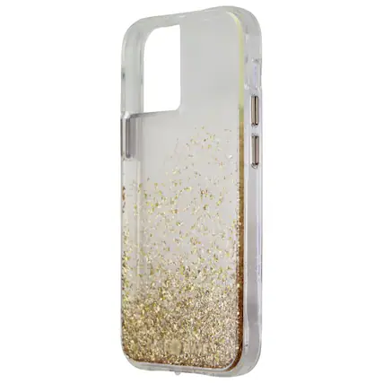 Front. Case-Mate - Case-Mate Twinkle Ombre Hard Case for Apple iPhone 12 Mini (5G) - Gold - Multicolor.