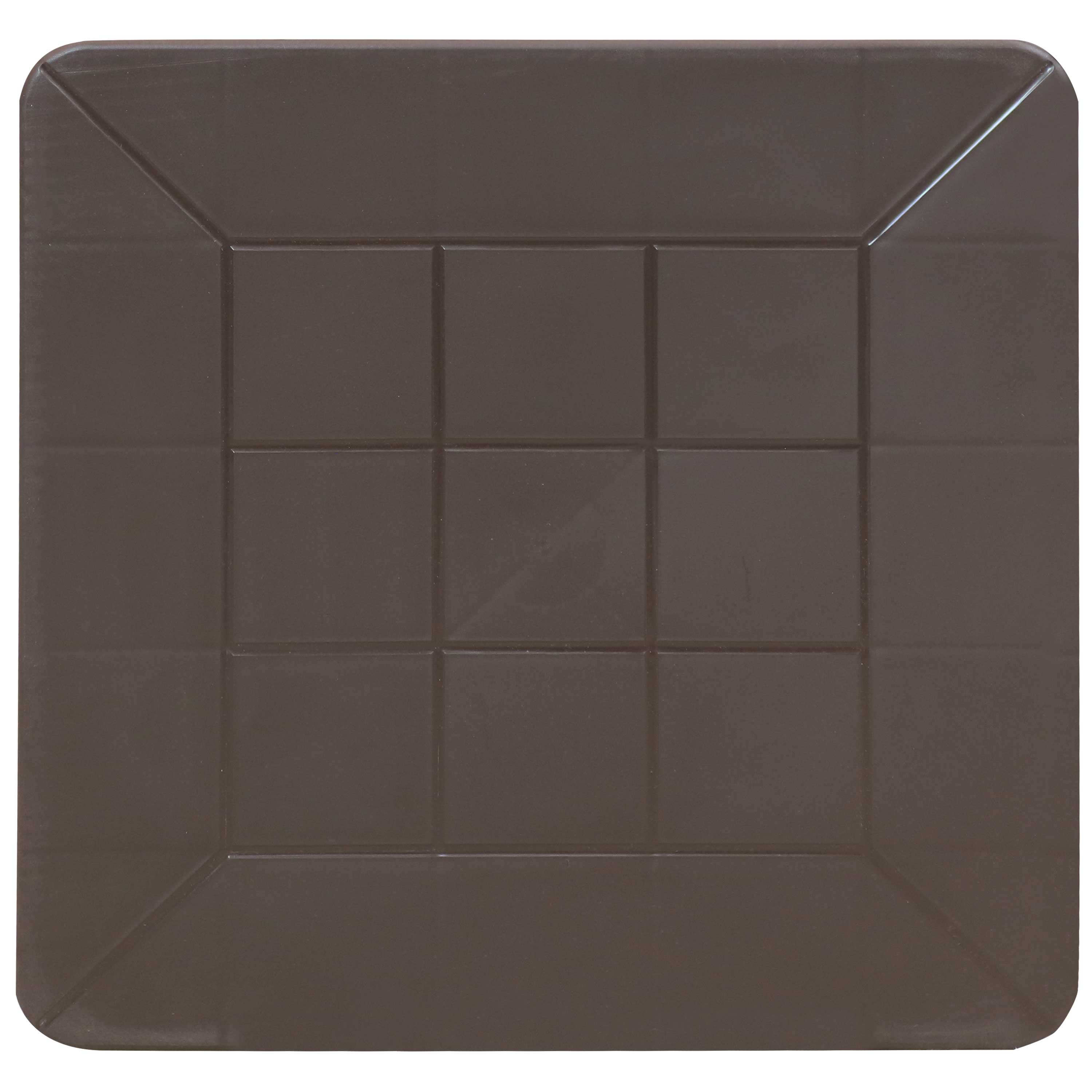 Alt View 9. Sunnydaze - 18.5 in Plastic Square Patio Side Table - Set of 4 - Brown.