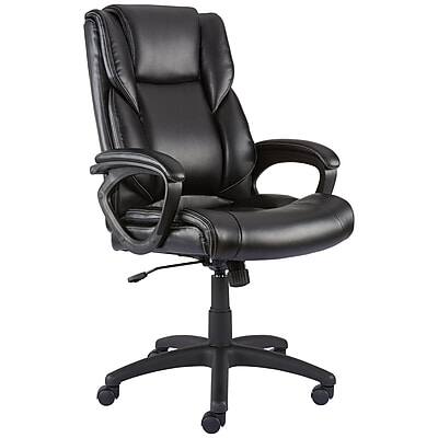 Staples - Kelburne Luxura Ergonomic Faux Leather Swivel Executive Chair, (58226-CC) - Black