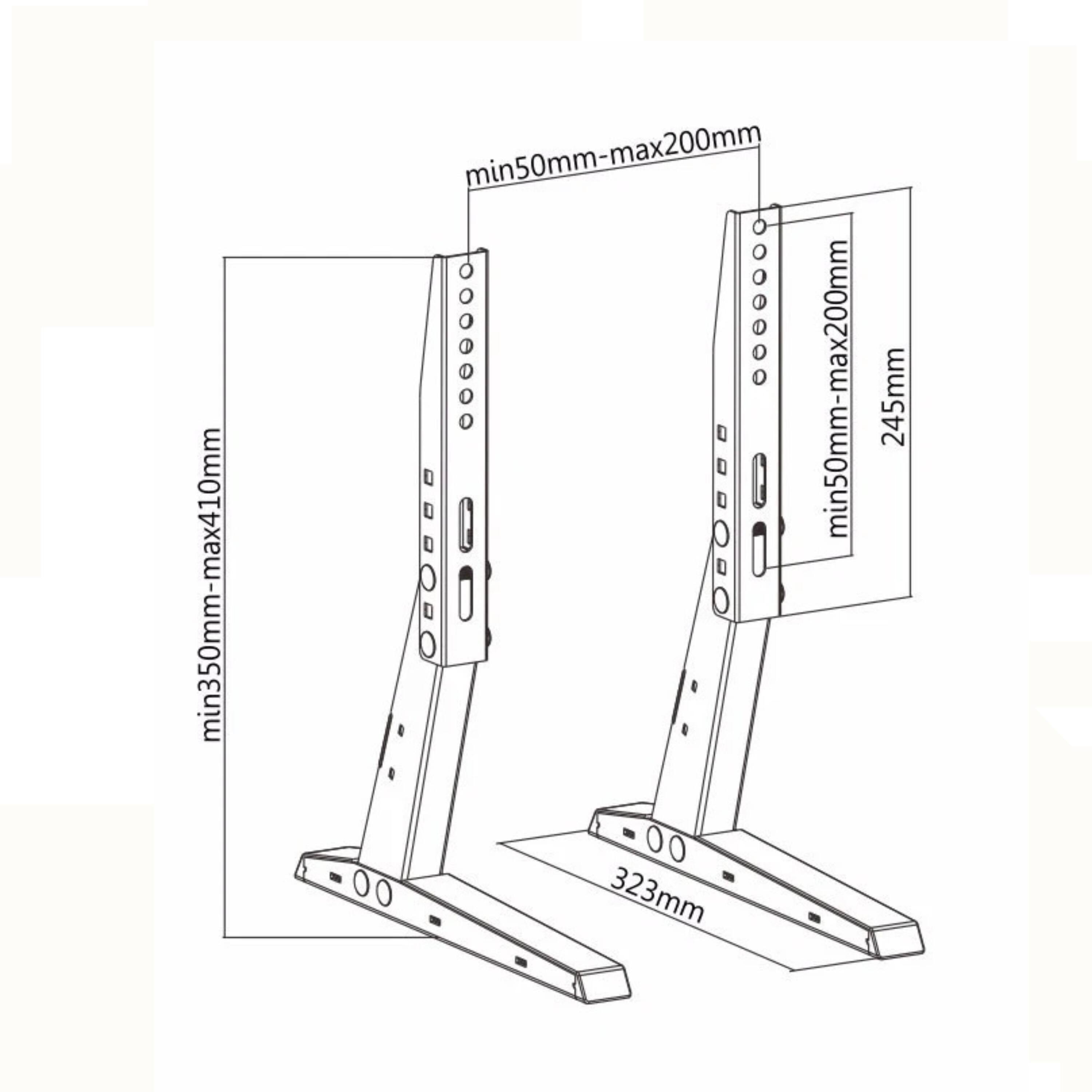 min350mm-max410mm  
min50mm-max200mm  
00DODO  
min50mm-max200mm  
00 00  
323mm  
245mm