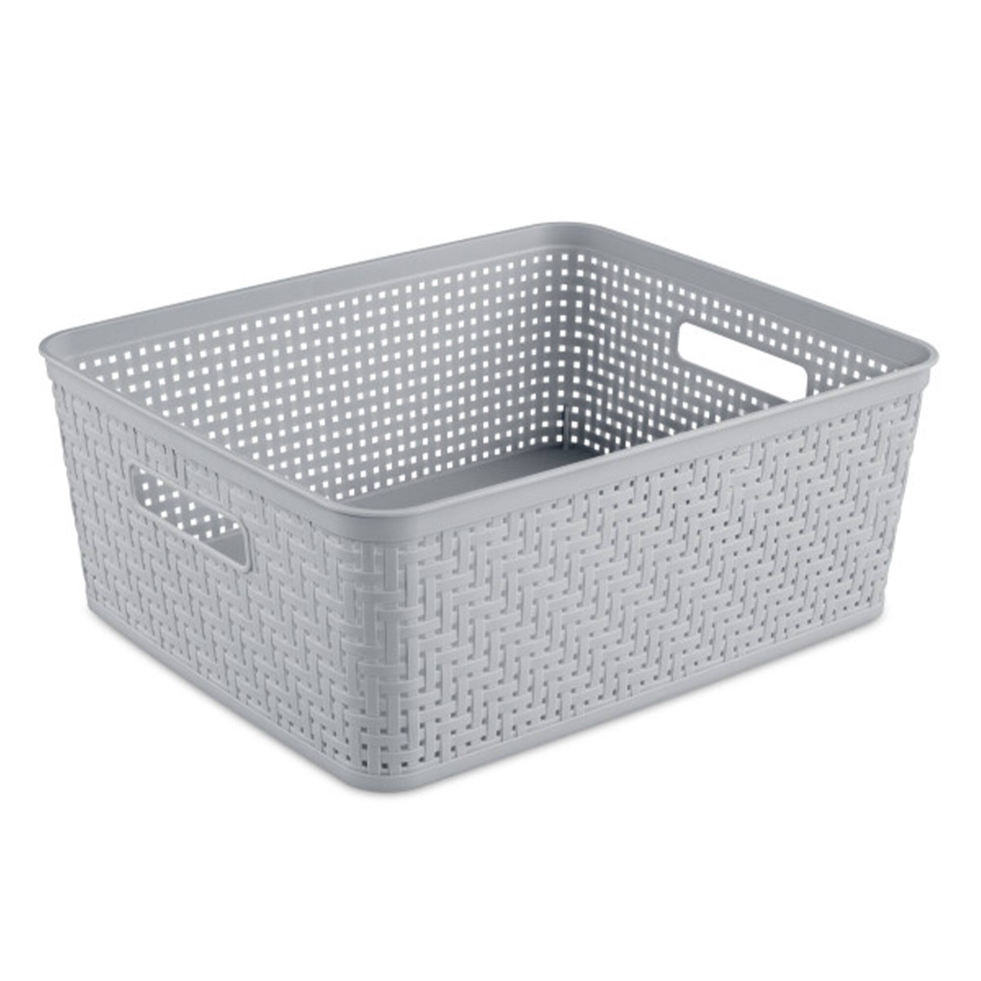 Alt View 3. Sterilite - Sterilite 14'' x 11.5'' x 5'' Woven Rectangular Short Basket Organizer (24 Pack) - Short Basket.