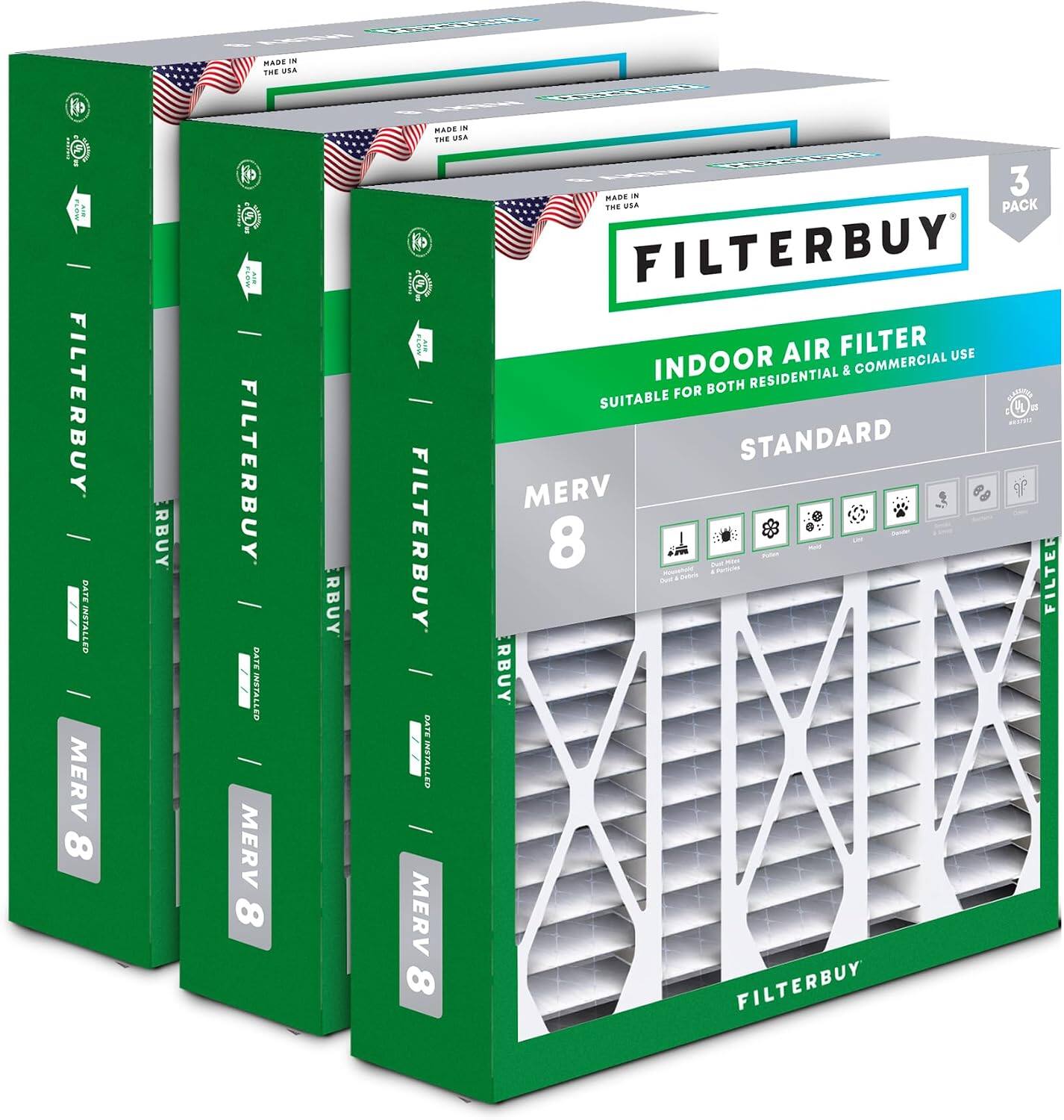 Mery Made De The USA  
Filterbuy Instal Ed 8 MERV  
Filterbuy Date Installed 8 MERV  
Filterbuy  
Hery's Made De The USA Made - 3 The USA Pack Filterbuy Air Filter Use Indoor Residential & Commercial For Both Suitable Standard MERV Filterbuy Rbuy 8 Particies Filter Date Installer 8 MERV Filterbuy
