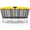 Front. Gymax - Gymax 16 FT Outdoor Trampoline w/Non-Slip Ladder Enclosure Net & Anti-Rust Coating - Yellow.