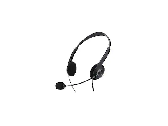 Front. Adesso - STEREO HEADSET W/ MICROPHONE - Black.