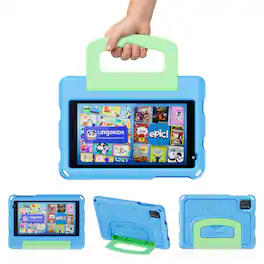 Contixo - A7 7" Educational Kids Tablet with Epic! and Lingokids 32GB with Parental Controls & Kid-Proof Case - Blue