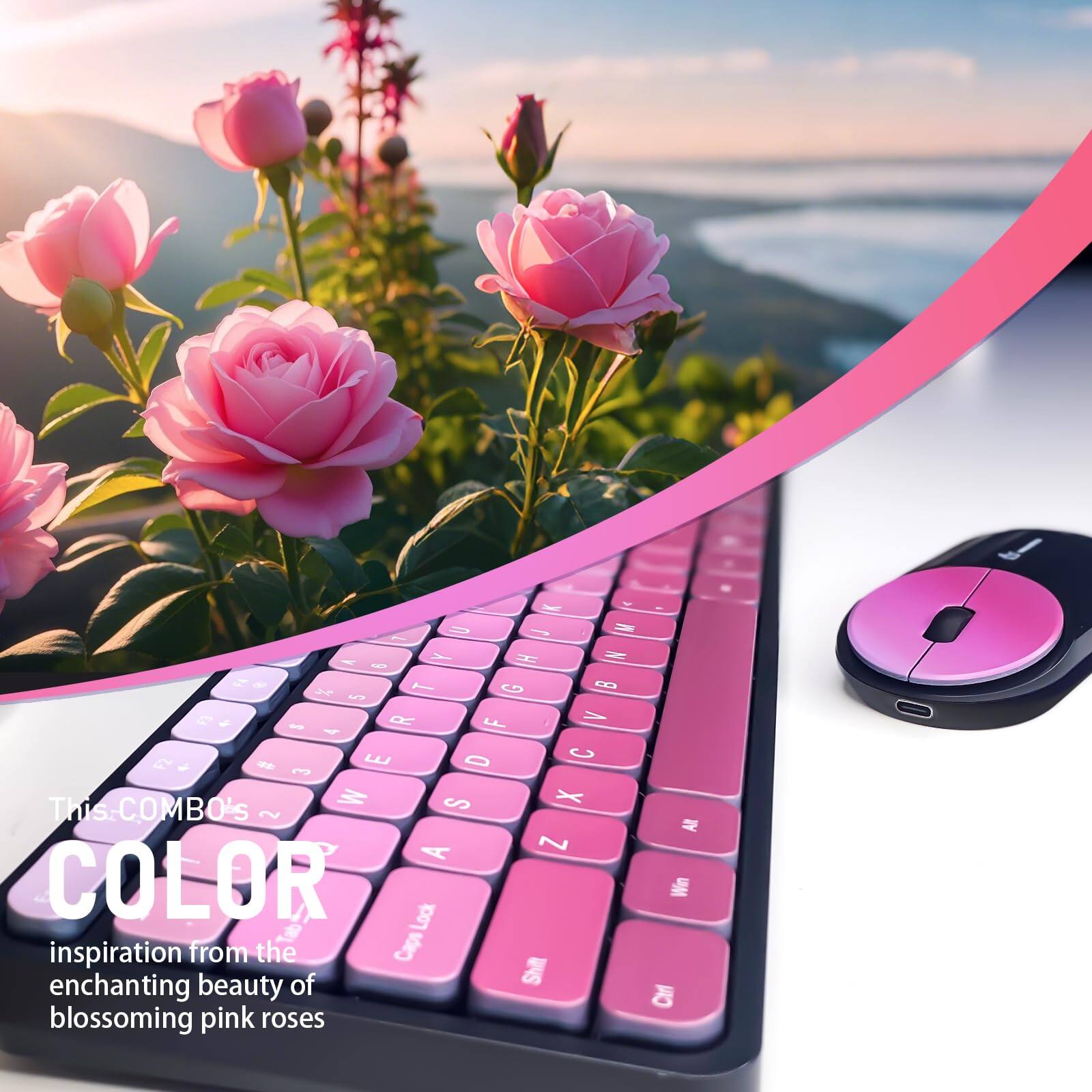 This COMBO S2 COLOR  
inspiration from the enchanting beauty of blossoming pink roses