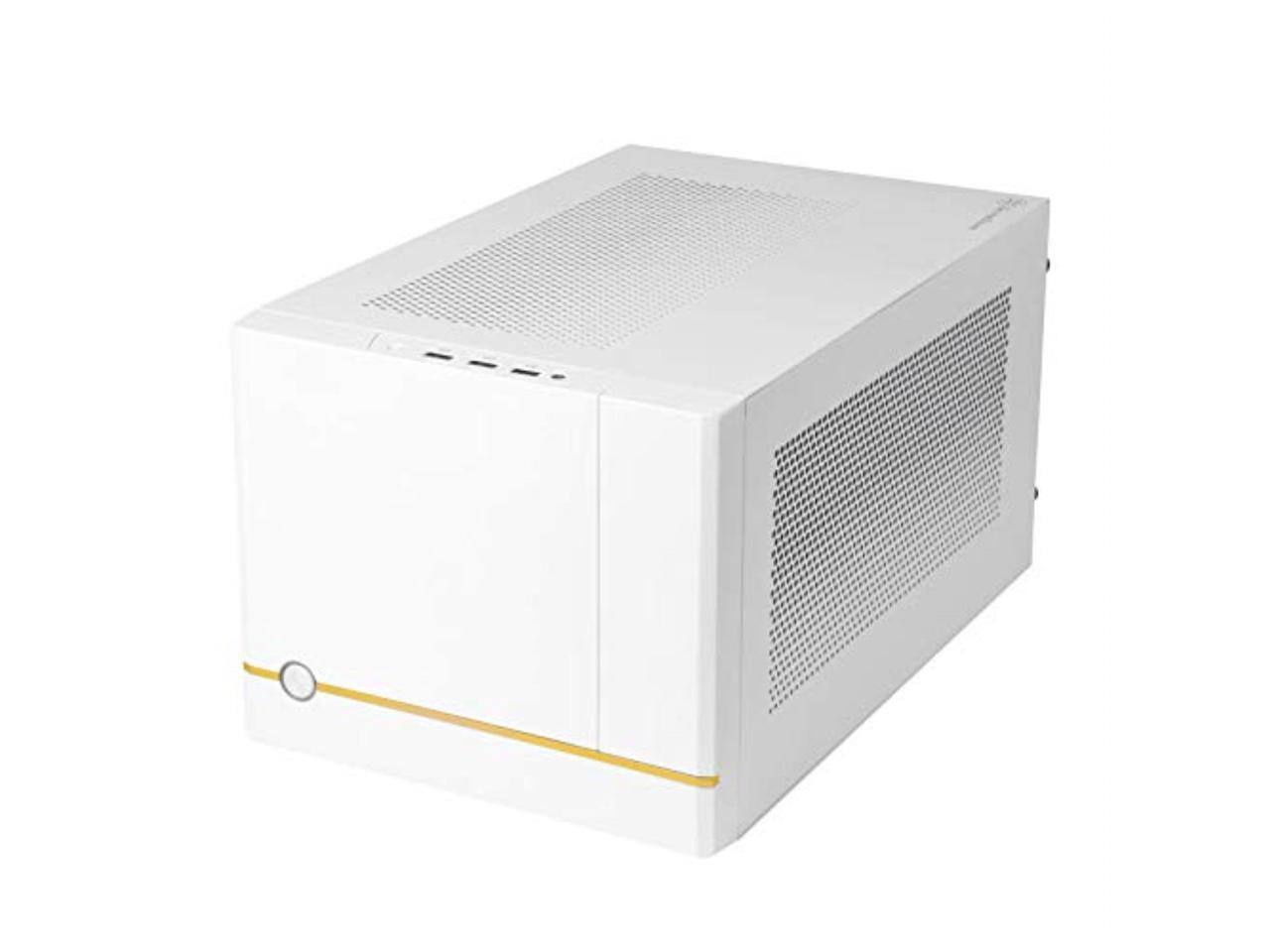 Alt View 4. SilverStone - SG14B White SFF Chassis, Plastic Front, Steel Body, 32.5" Drive Bay - White.