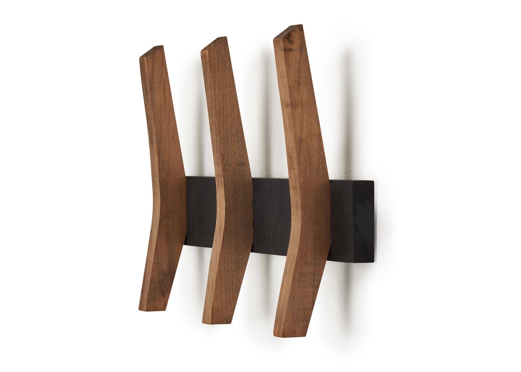 Alt View 11. TRINITY - DRAKESTONE Mid-Century Coat Rack w/ 3 Wooden Hooks Black - Black.