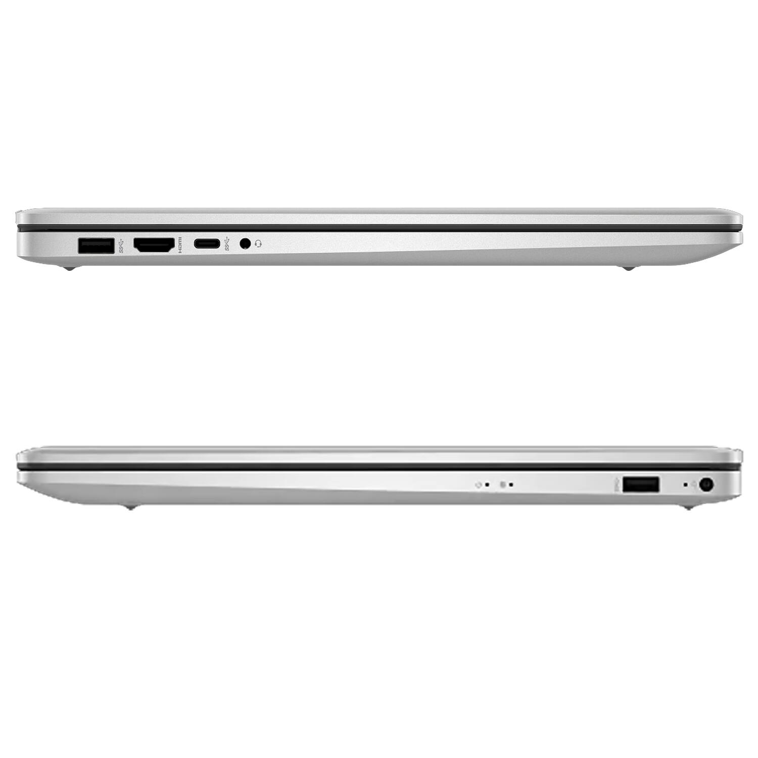 Alt View 4. HP - HP 17.3" Touch-Screen Laptop - AMD Ryzen 5 7530U - 16GB RAM - 512GB SSD - Windows 11 Pro - Natural Silver - Natural Silver.