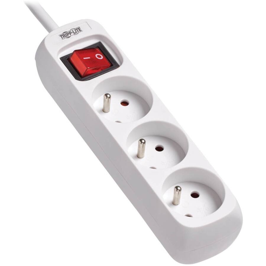 Alt View 4. Tripp Lite - Tripp Lite by Eaton 3-Outlet Power Strip - French Type E Outlets 220-250V AC 16A 1.5 m Cord Type E Plug White - French - White.
