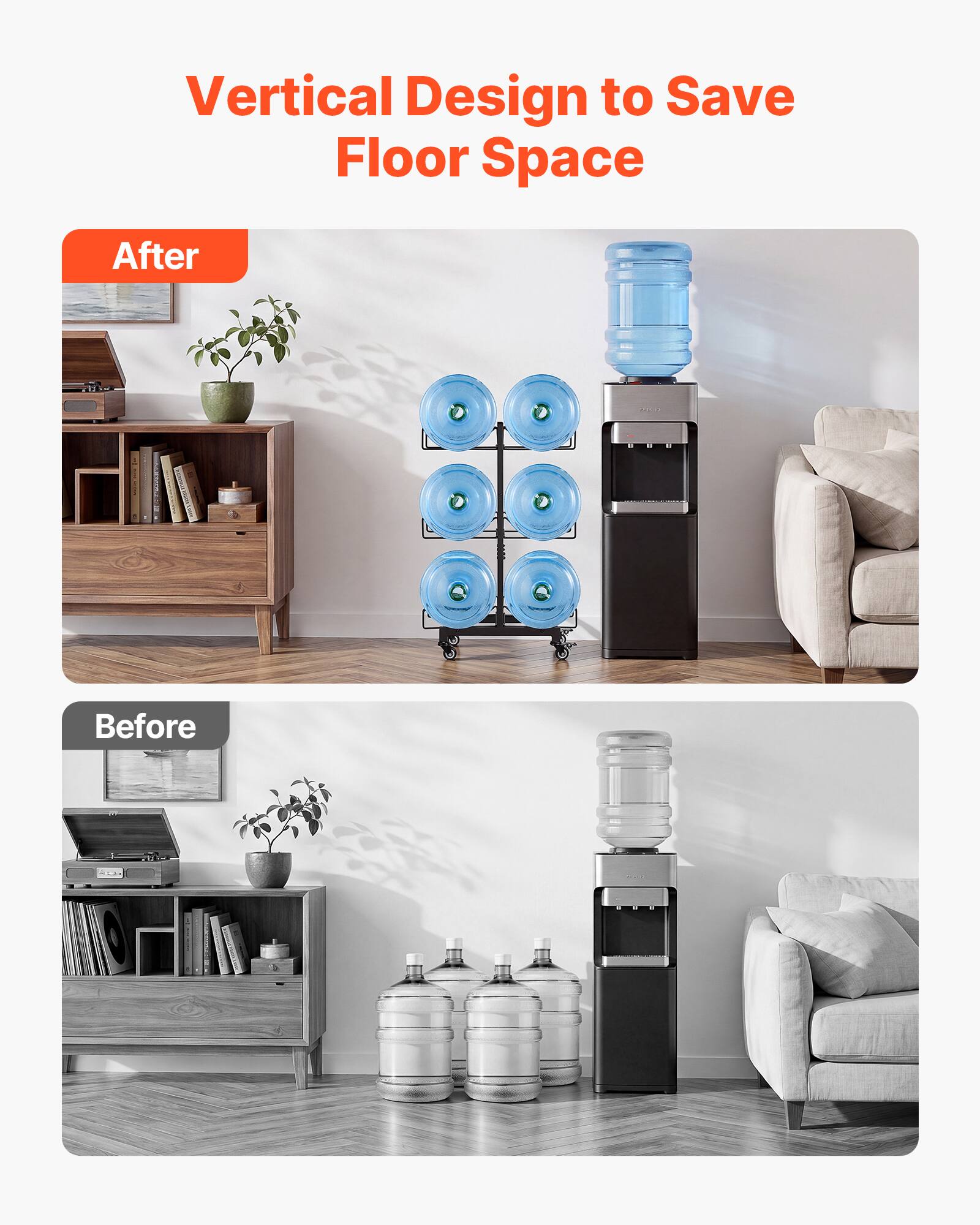 Vertical Design to Save Floor Space

After

Before