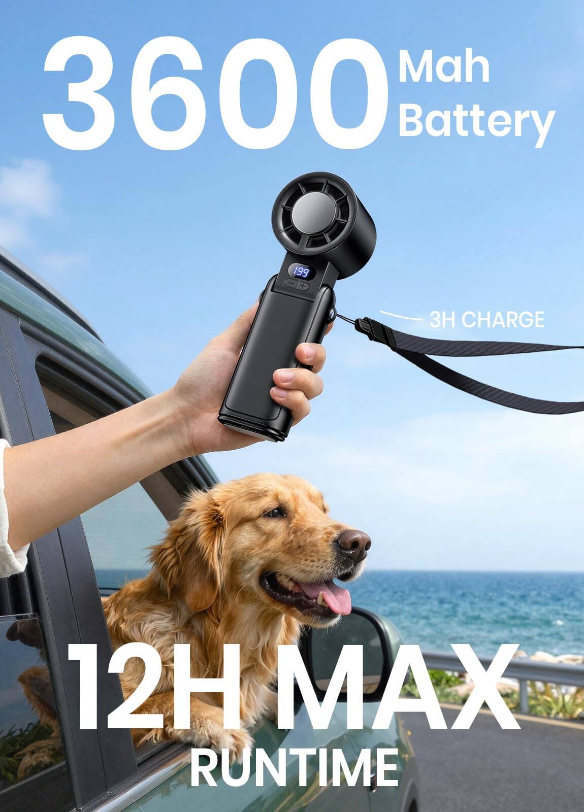 3600 Mah Battery  
3H CHARGE  
12H MAX RUNTIME