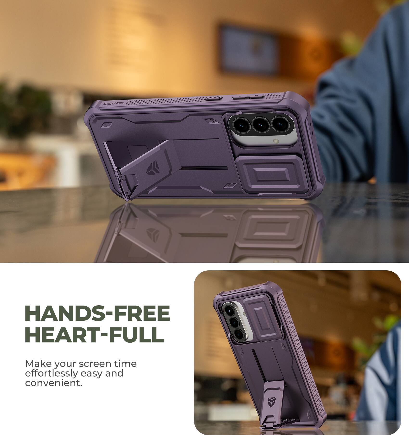 HANDS-FREE HEART-FULL  
Make your screen time effortlessly easy and convenient.