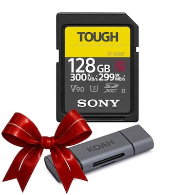 Sony 128GB UHS II Tough G Series SD Card with Dual Slot Card Sony 128GB UHS II Tough G Series SD Card with Dual Slot Card