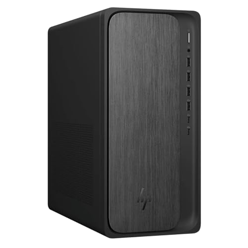 Alt View 2. HP - HP OMNIDESK DESKTOP COMPUTER AMD RYZEN 7 8700G 32GB 1TB SSD RADEON 780M - BLACK.