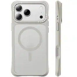 Ornarto - for iPhone 18 Pro Case 6.3", Slim Shockproof Translucent Matte Phone Case with MagSafe - Stone Gray