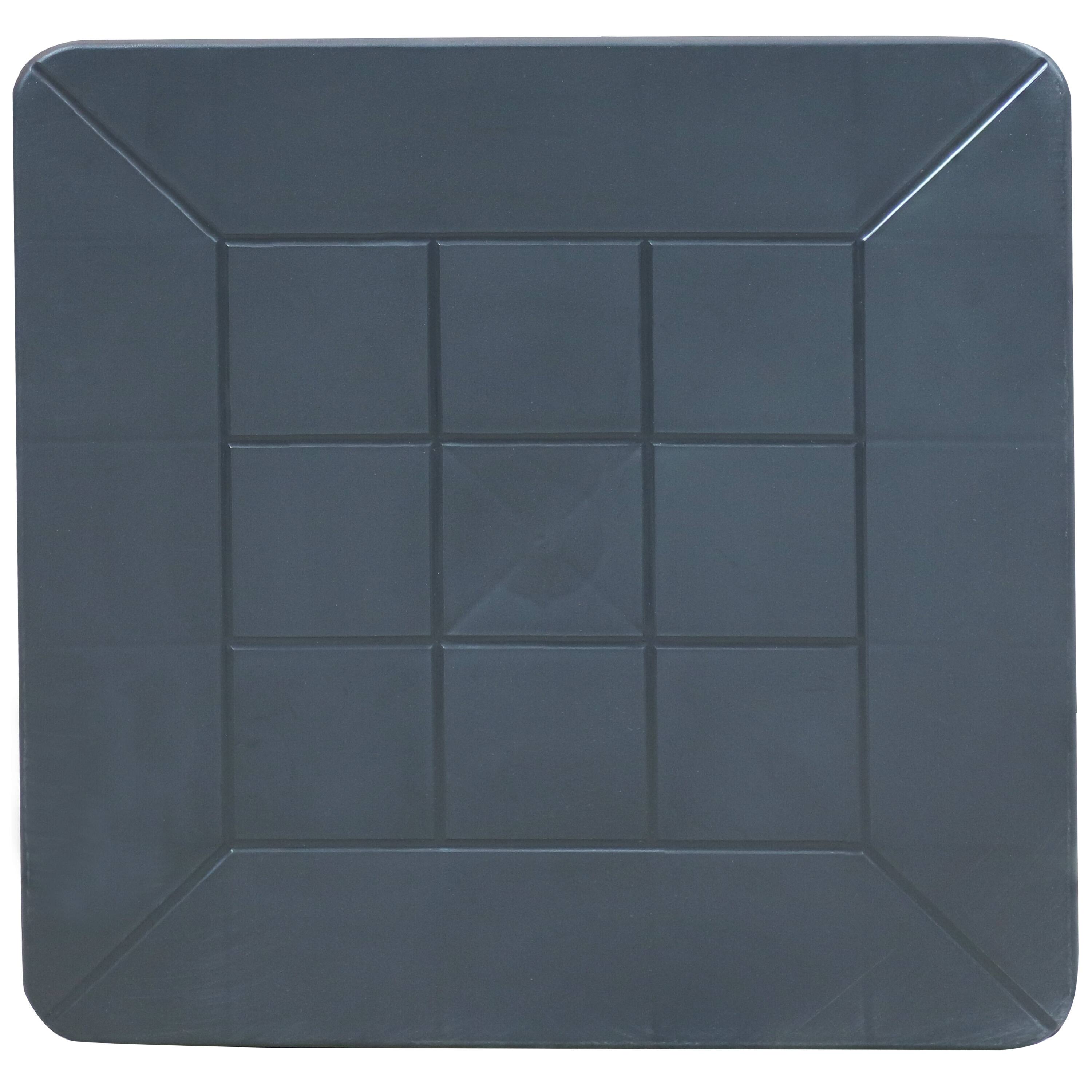 Alt View 8. Sunnydaze - 18.5 in Plastic Square Patio Side Table - Gray.
