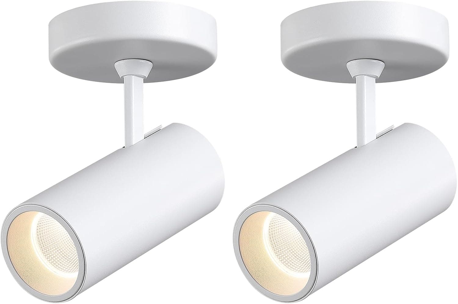 Front. FINEAK - 2-Pack White 12W Dimmable LED Ceiling Spotlight, Adjustable Anti-Glare.