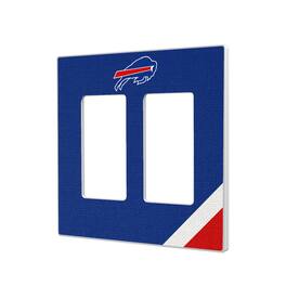 Keyscaper - Buffalo Bills Diagonal Stripe Double Rocker Light Switch Plate - Multicolor