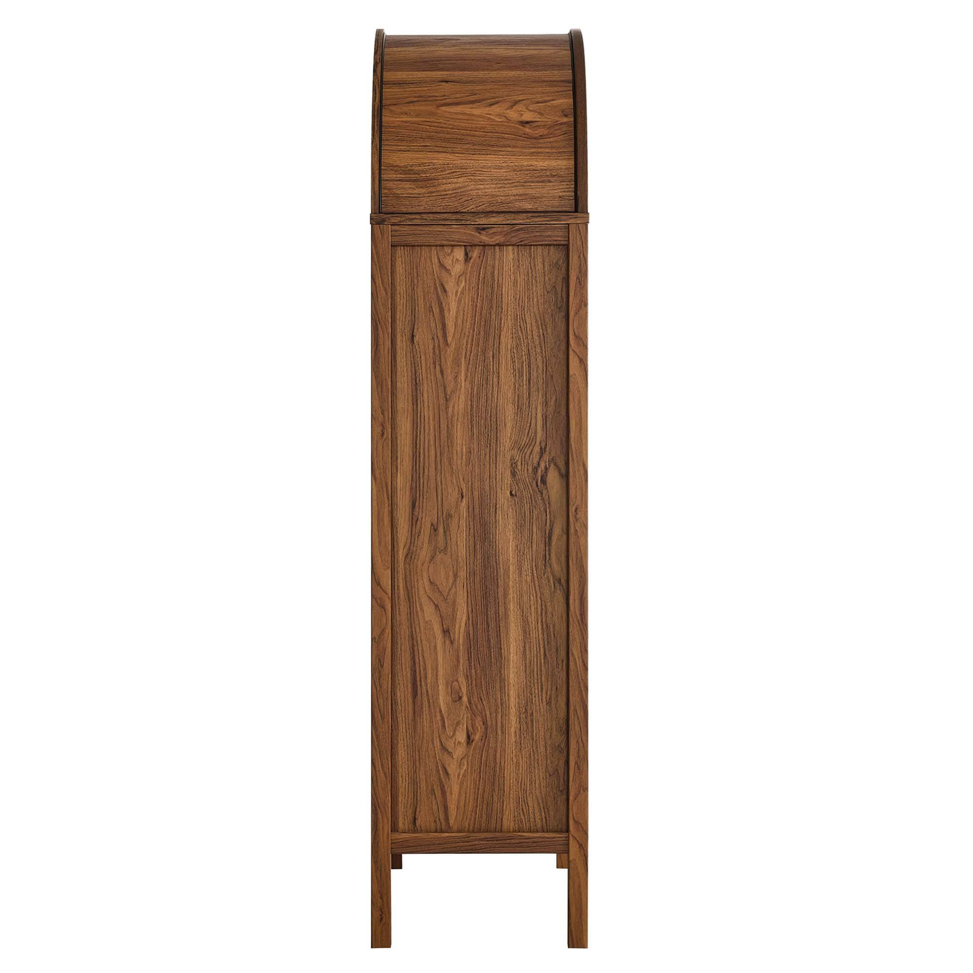 Alt View 2. Modway - Tessa Tall Arched Storage Display Cabinet by Modway - Walnut.