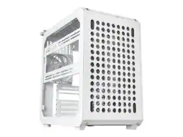Cooler Master - QUBE 500 Flatpack White Small ATX Gaming Case, Tempered Glass, Vertical GPU, USB-C, Handle (Q500-WGNN-S00) - White