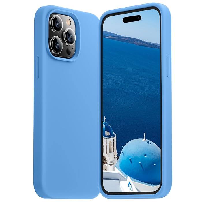 Front. Entronix - Entronix Soft-Touch Liquid Silicone Case for iPhone 16 Pro Max - Ultimate Protection and Style - Aqua.