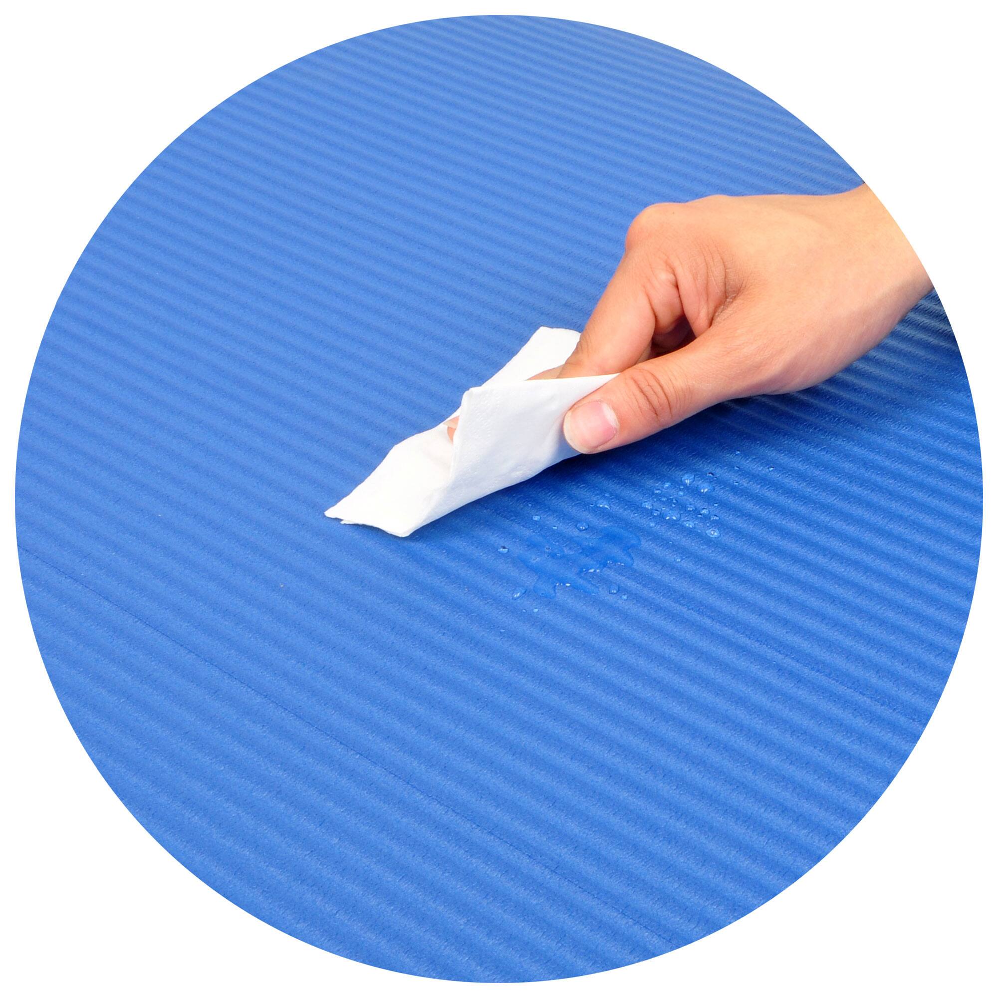 Alt View 3. Signature Fitness - Signature Fitness 1" Extra Thick Exercise Fitness Yoga Mat w/ Carry Strap, Blue - Blue.