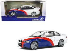 2000 BMW E46 M3 "Streetfighter" Graphics 1/18 Diecast Model Car by Solido - White With Blue And Red