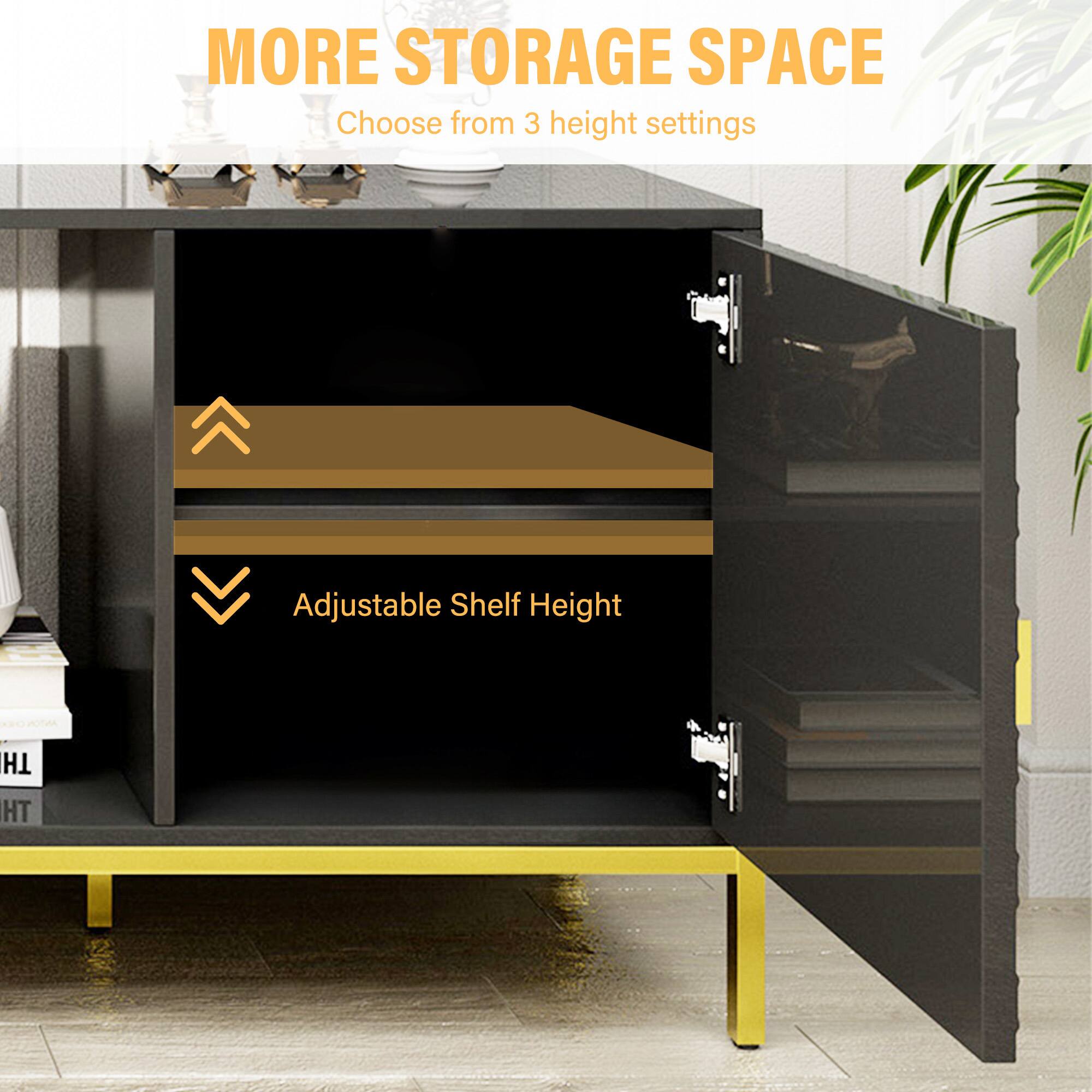 MORE STORAGE SPACE  
Choose from 3 height settings  

Adjustable Shelf Height