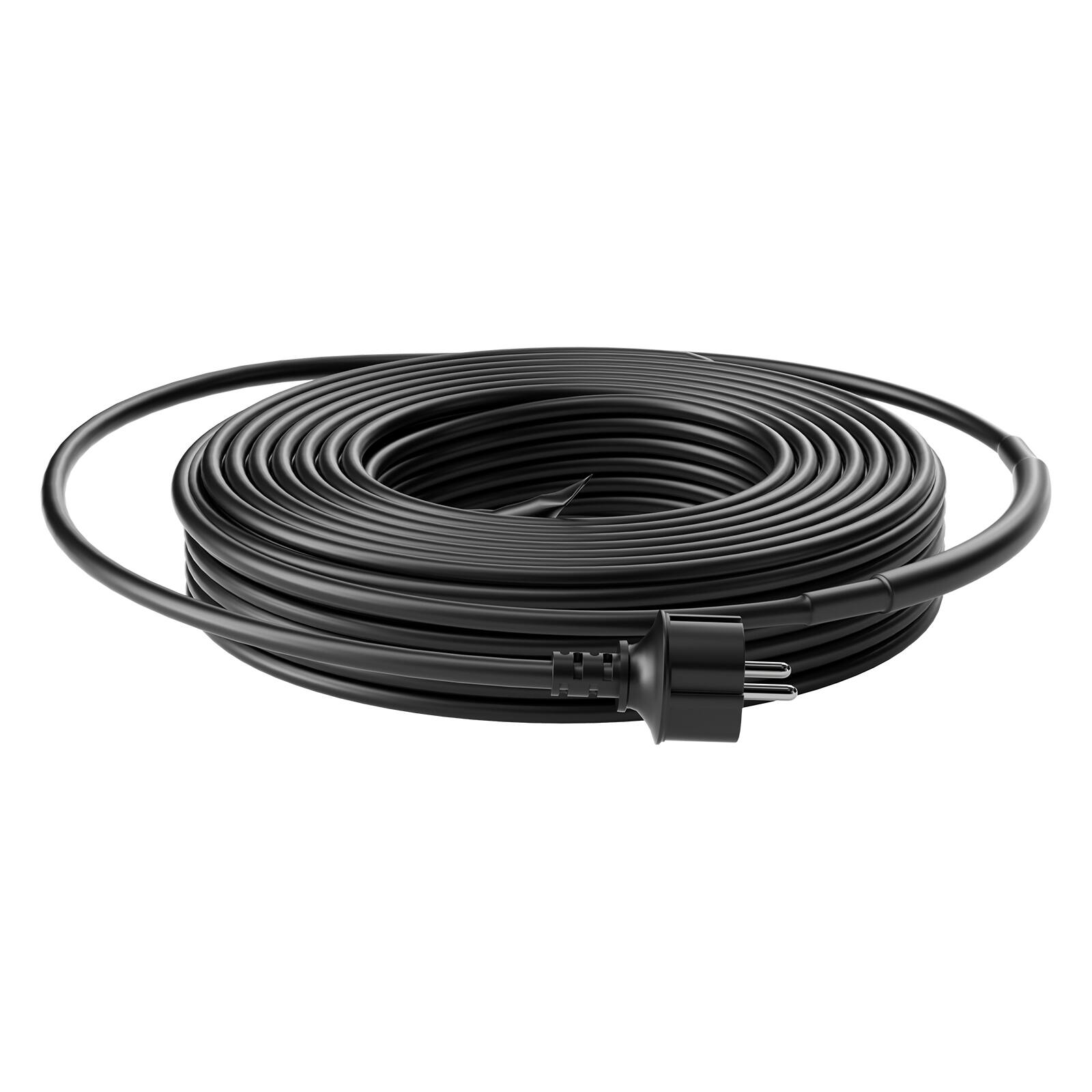 Alt View 4. VEVOR - Self-Regulating Pipe Heating Cable, 12FT 5W/FT Heat Tape for Pipes, Roof Snow Melting De-icing, Gutter and Pipe Freeze - Black.