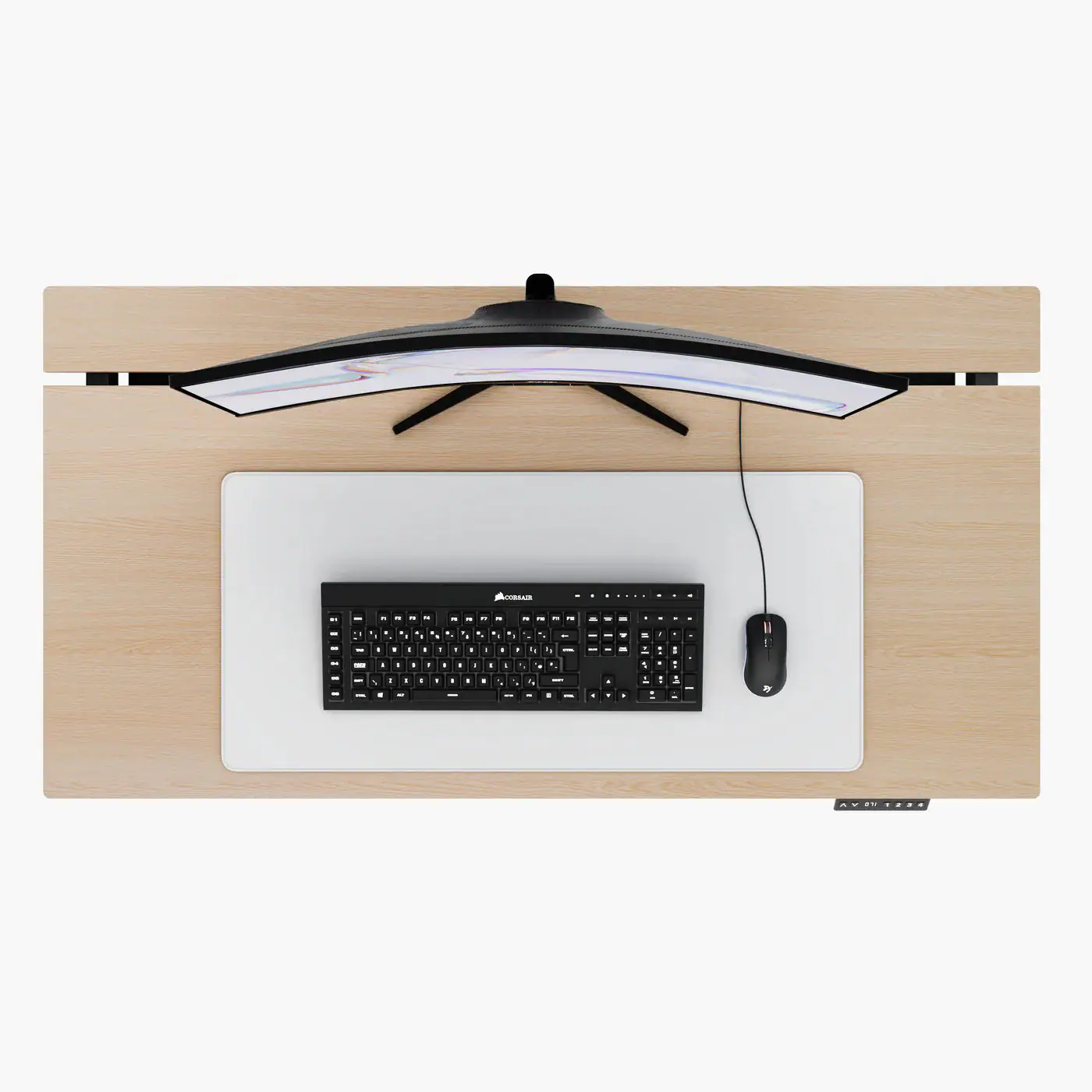 Left. Arozzi - XL Zona Mouse Pad - Pure White - White.