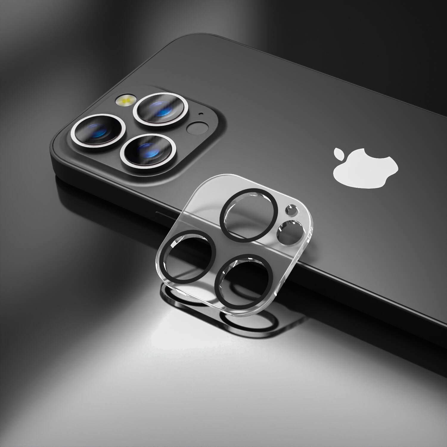 Alt View 5. Mybat Pro - MyBat Pro Tempered Glass Lens Protector for Apple iPhone 13 Pro Max (6.7) / iPhone 13 Pro (6.1) - Clear - Clear.