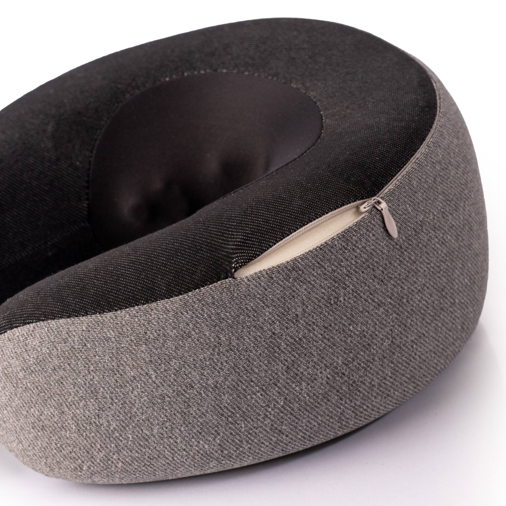 Left. GhostBed - GhostBed Massaging Neck Pillow - Grey.