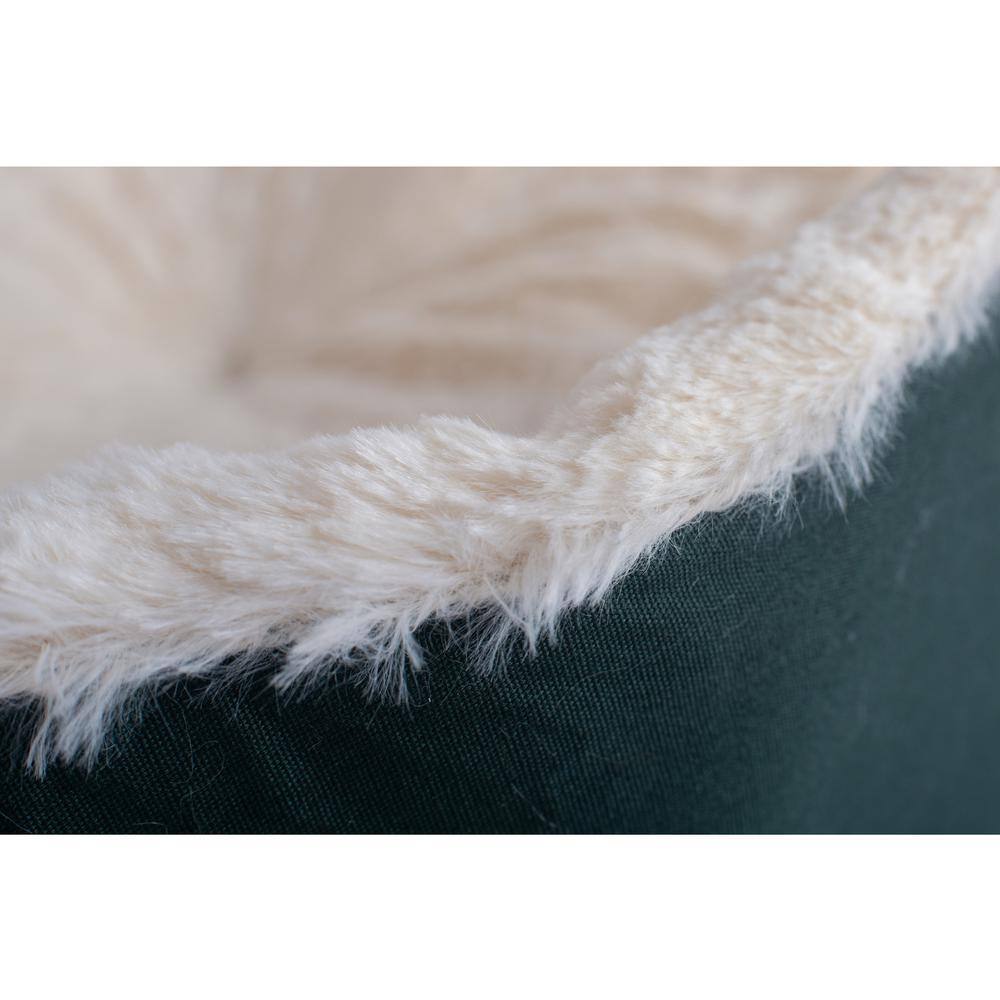 Left. Armarkat - Pet Bed Laurel Green And Ivory - Green.