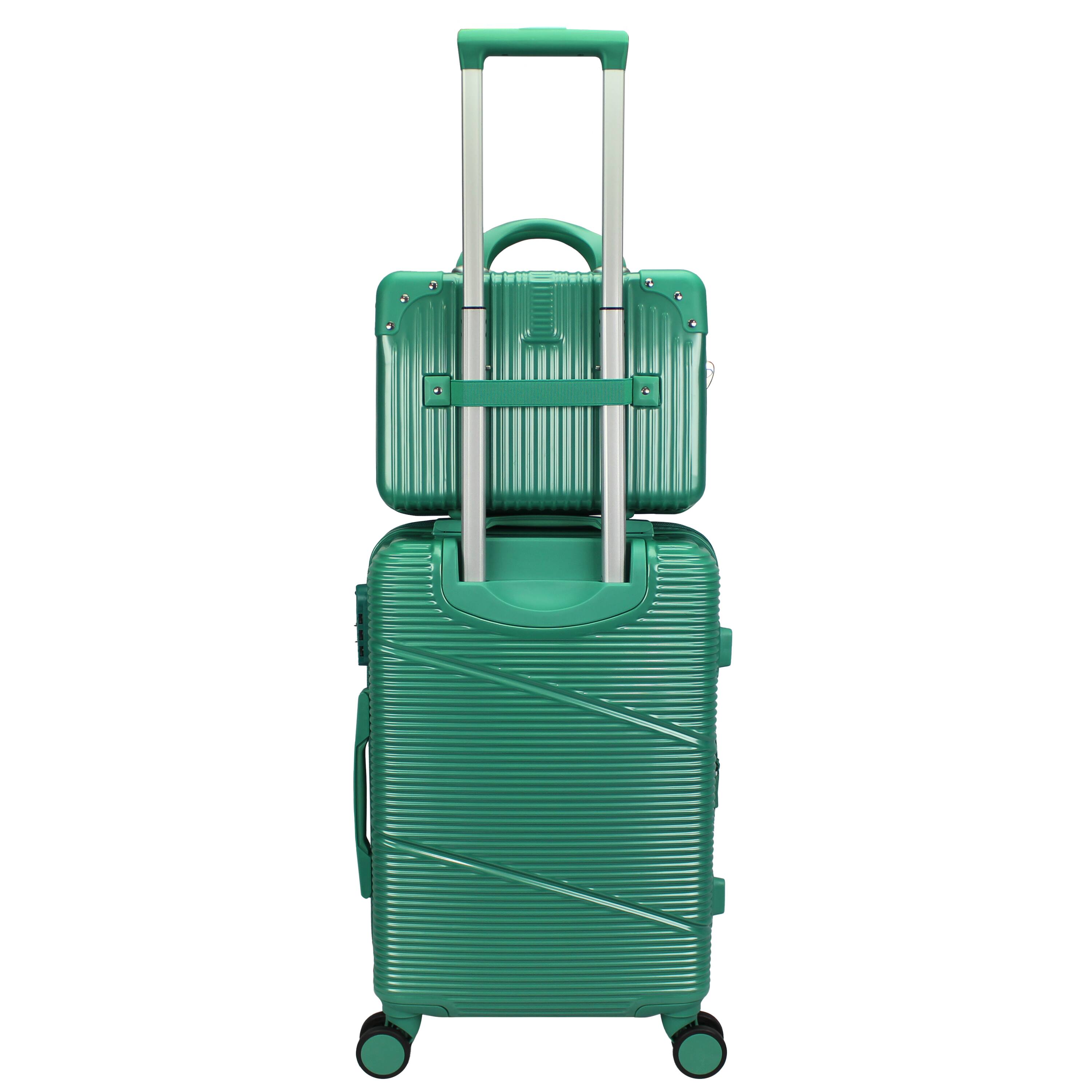Alt View 8. World Traveler - World Traveler 20-Inch Hardside Expandable Carry-On Spinner Luggage – Includes Bonus Travel Bag – Green - Green.