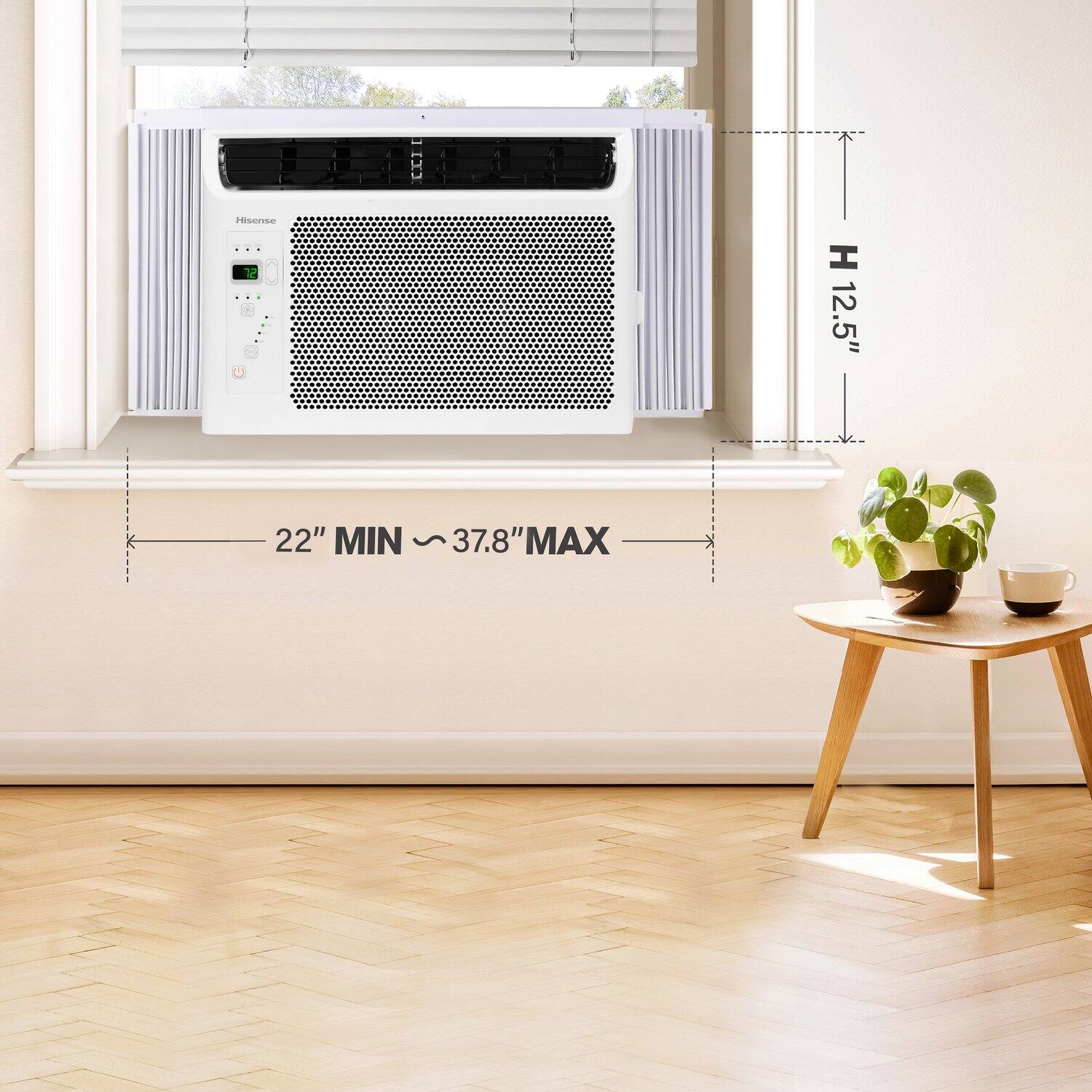 13 Hisense U  
H 12.5"  
22" MIN ~ 37.8" MAX