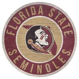 Fan Creations - Florida State Seminoles 12'' x 12'' State Circle Sign - Multicolor