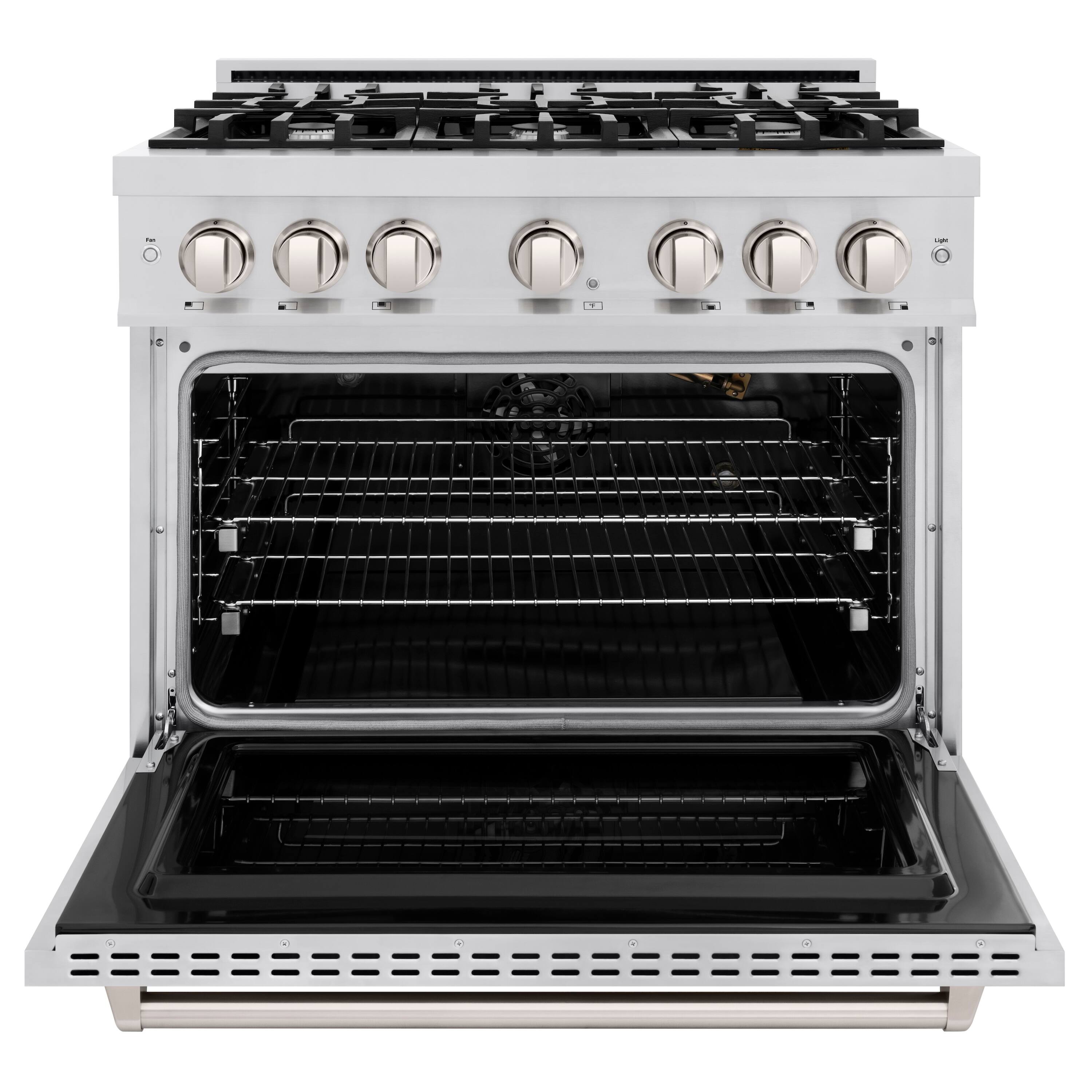 Alt View 1. ZLINE - 36” Classic Gas Range with 6 Burner Cooktop and Convection Oven (CGR36) - Stainless Steel.