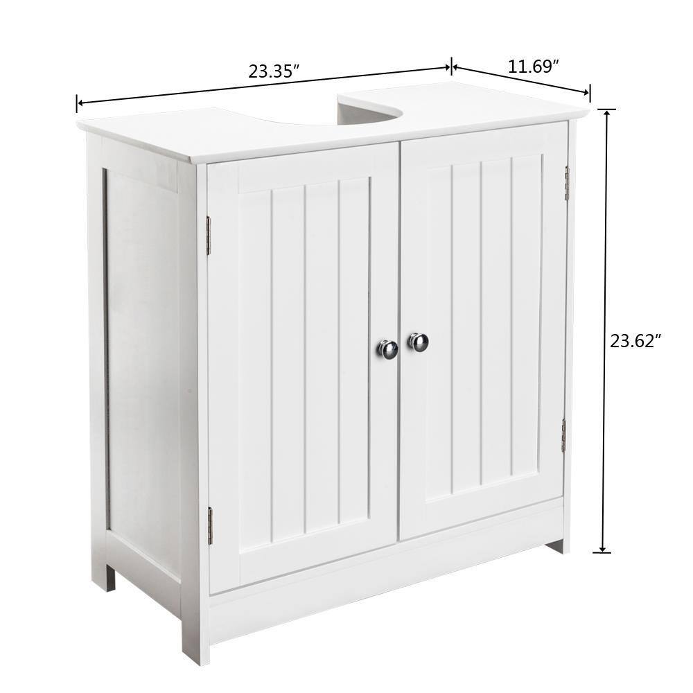 Alt View 1. Winado - Modern Bathroom Under Sink Storage Cabinet with 2 Doors Vanity Sink Furniture - White.
