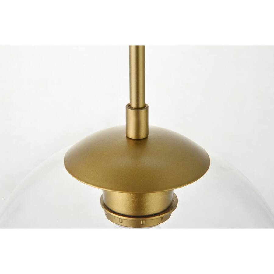 Dynamic Rope Hanger Living District Baxter 1 Light Brass Pendant With Clear Glass Brass And ...