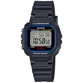 Casio - Women's Illuminator Digital Watch with Colorful Case - LA-20WH-1CCF - Black