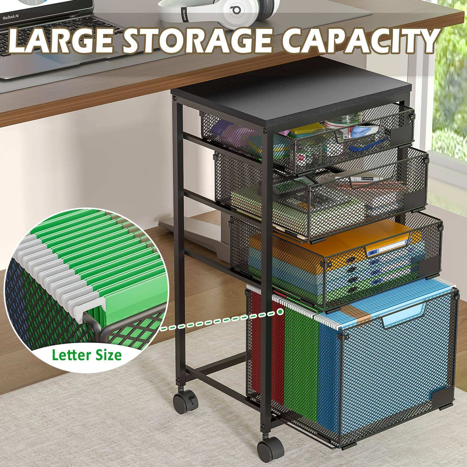LARGE STORAGE CAPACITY  
Letter Size