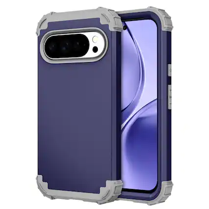 Front. UUCOVER - Heavy Duty Protective Case for Google Pixel 11 / 11 Pro, Shockproof Silicone+PC Hybrid Case Anti-Scratch Back Cover - Darkblue.